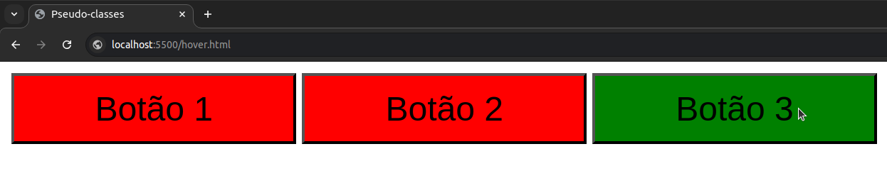 Exemplo de pseudo-classe hover