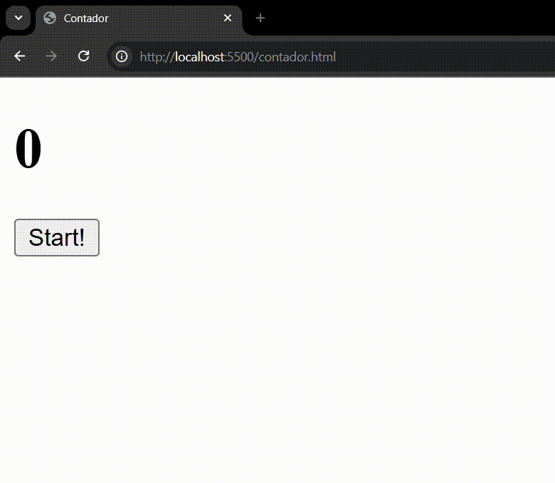 contador com LocalStorage