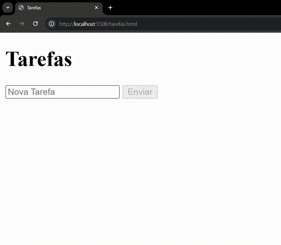 Demonstração de Tarefas