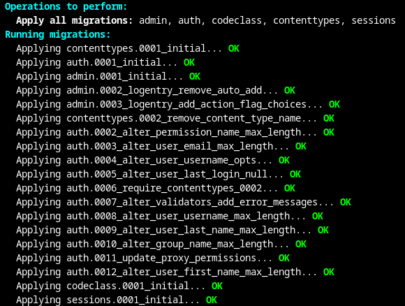 saída de migração